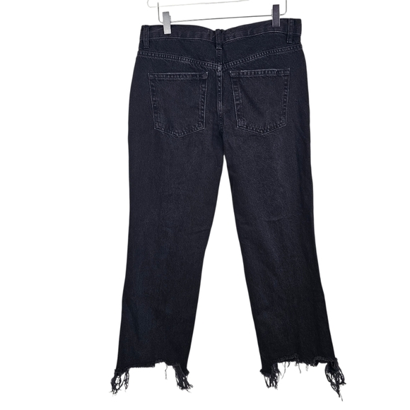 Free People Maggie Mid Rise Straight Leg Jeans in Black NWT - Picture 3 of 11